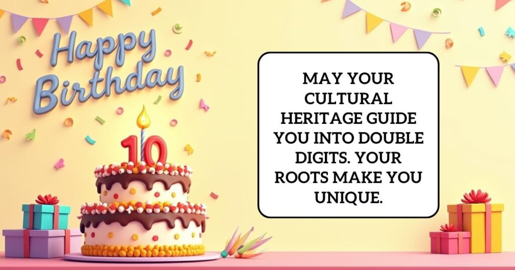 Cultural Birthday Wishes for 10th Birthday