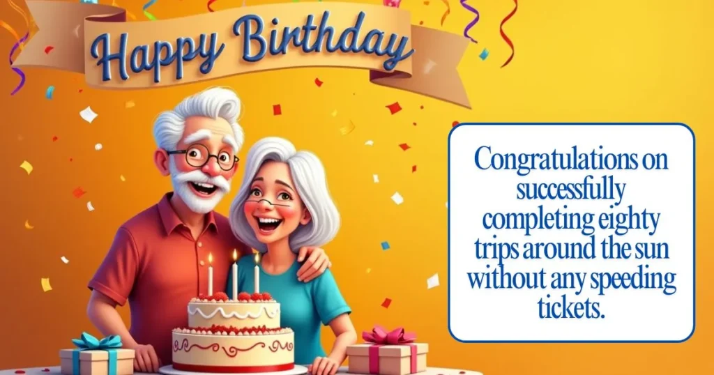 Funny 80th Birthday Wishes