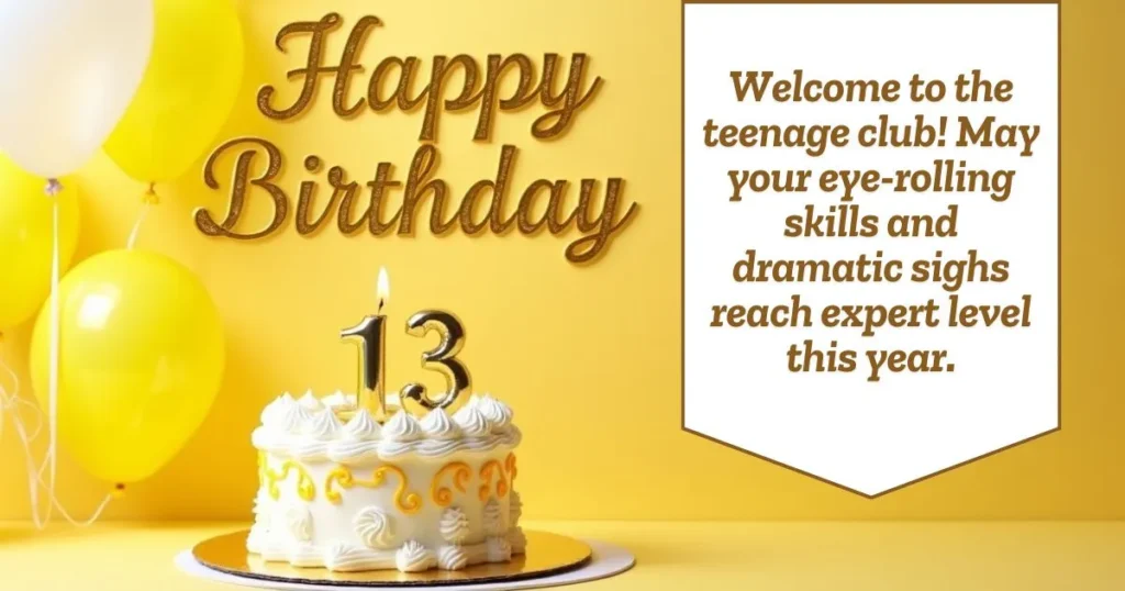 Funny Happy 13th Birthday Wishes