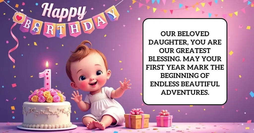 Happy 1st Birthday Wishes for Daughter