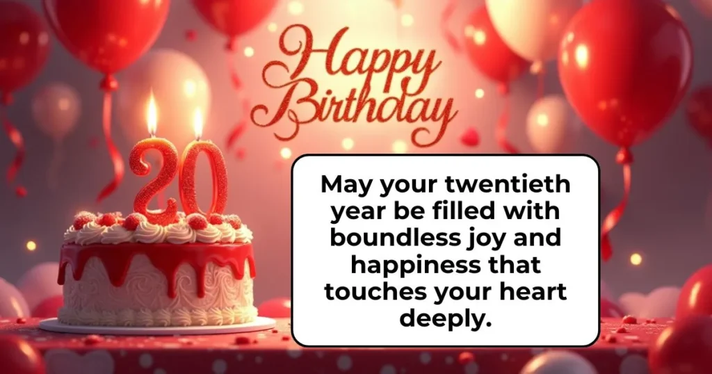 Happy 20th Birthday Heartfelt Messages