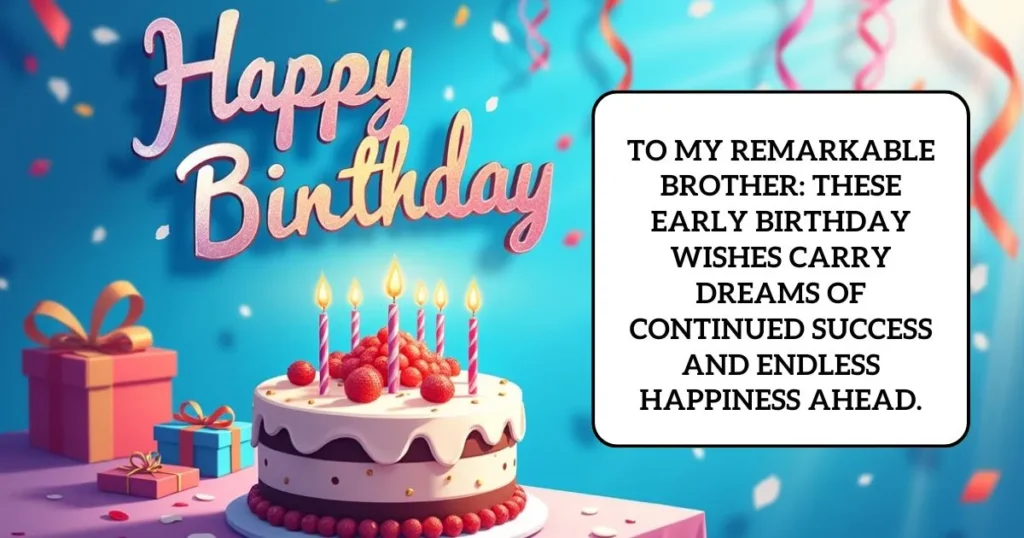 Happy Early Birthday Wishes for Brother