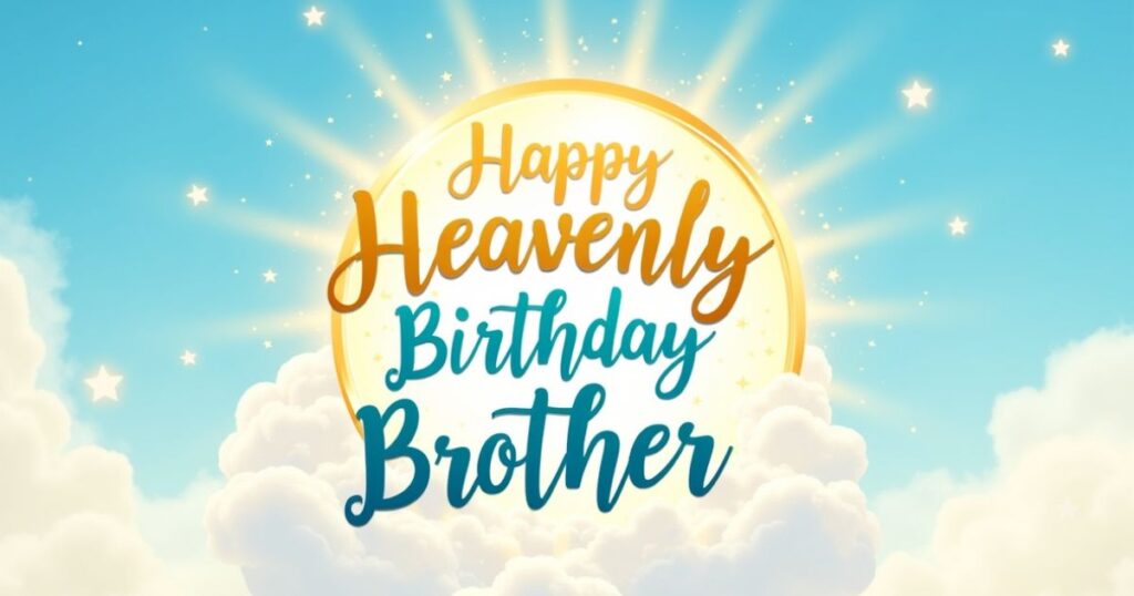 Happy Heavenly Birthday Brother