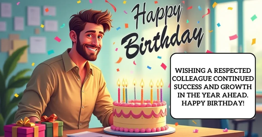 Professional Birthday Wishes for a Male Colleague