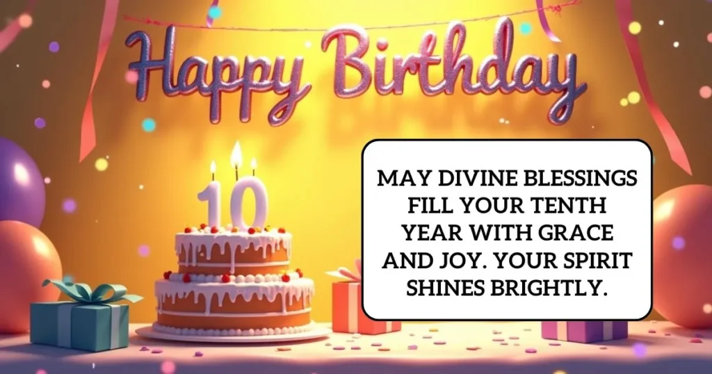 Special Religious Birthday Blessings for 10th Birthday